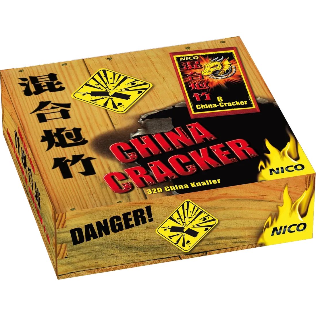 China-Cracker, Schinken mit 40 × 8er-Päckchen — Böller — von NICO — Silvester-Feuerwerk kaufen bei stopine