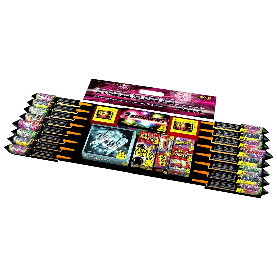 Fabulous Mix, Mix-Sortiment — Raketen — von NICO — Silvester-Feuerwerk kaufen bei stopine