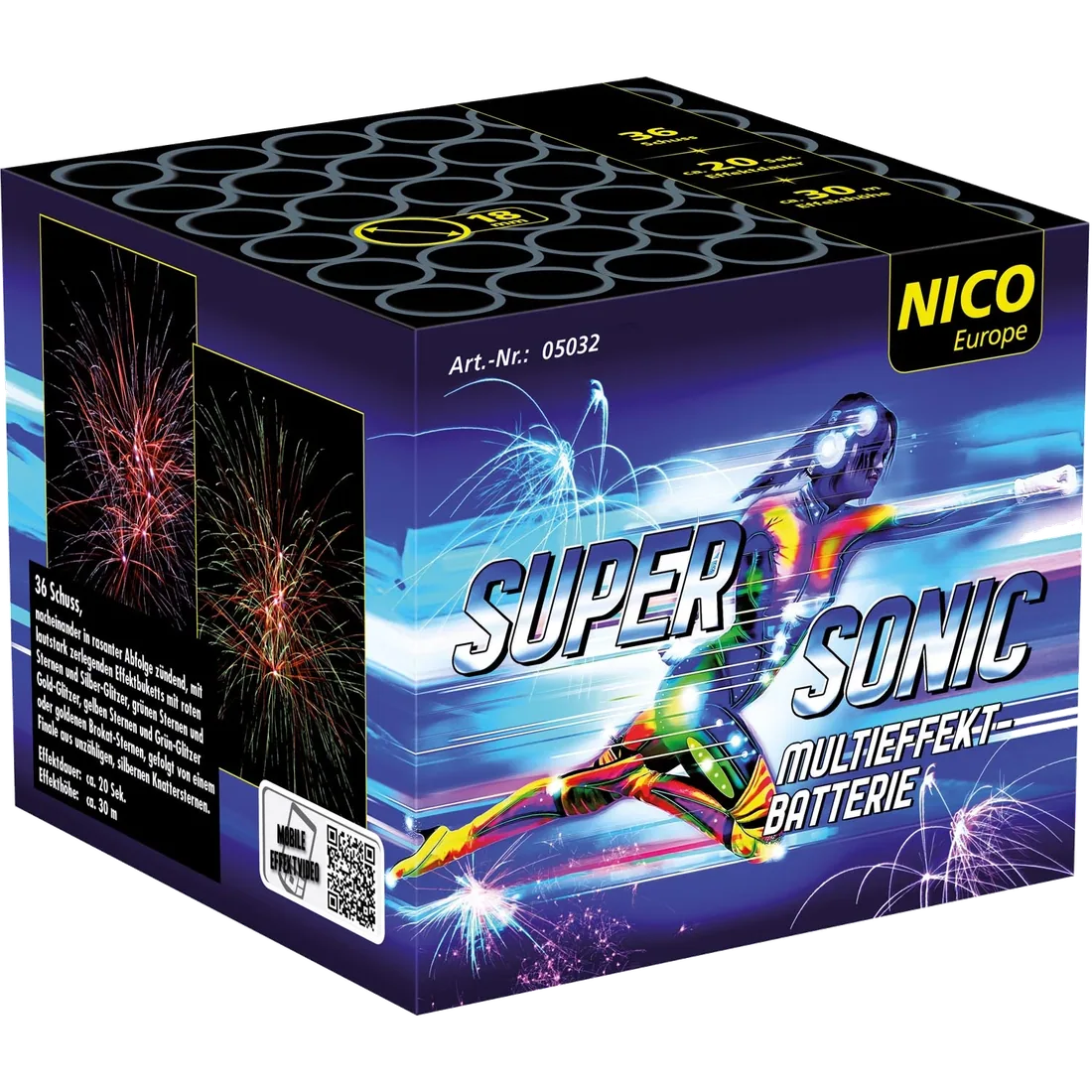 Super Sonic, 36 Schuss — Batterien — von NICO — Silvester-Feuerwerk kaufen bei stopine