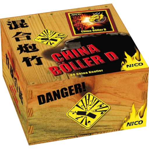 China-Böller D, Schinken mit 20 × 4er-Päckchen — Böller — von NICO — Silvester-Feuerwerk kaufen bei stopine