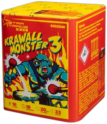 Krawallmonster 3 — Batterien — von Startrade — Silvester-Feuerwerk kaufen bei stopine