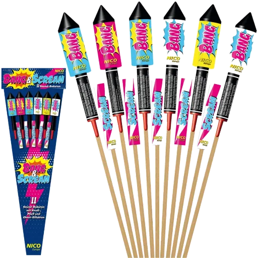 Bang & Scream, 11er-Rak.-Btl. — Raketen — von NICO — Silvester-Feuerwerk kaufen bei stopine