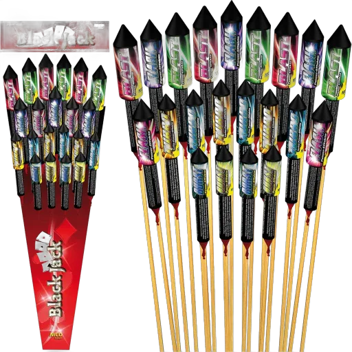 Black Jack, 21er-Raketensortiment — Raketen — von NICO — Silvester-Feuerwerk kaufen bei stopine