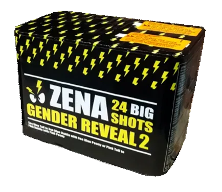 Zena Gender Reveal 2 24 Schuss — Batterien — von Zena — Silvester-Feuerwerk kaufen bei stopine